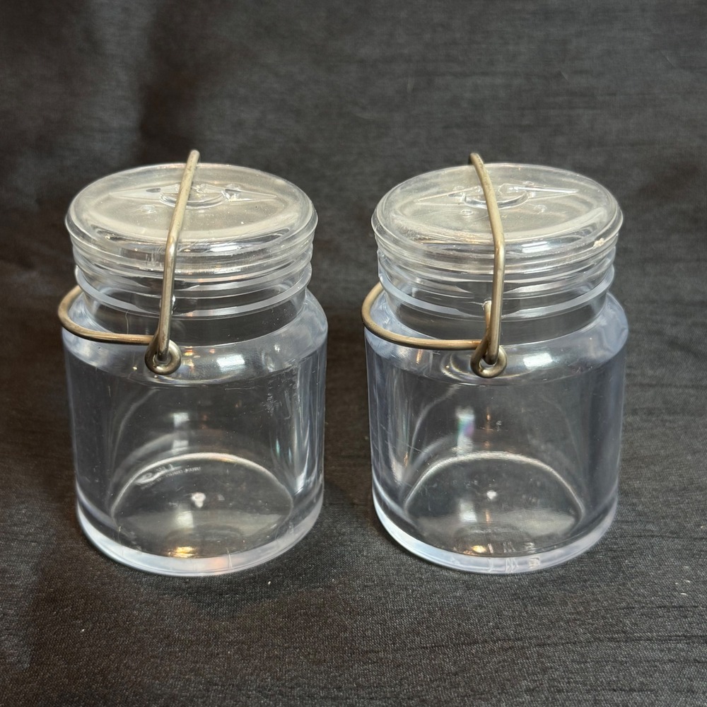 Vintage Novelty Salt & Pepper Shakers Canning Jar w Wire Bail – Hong Kong